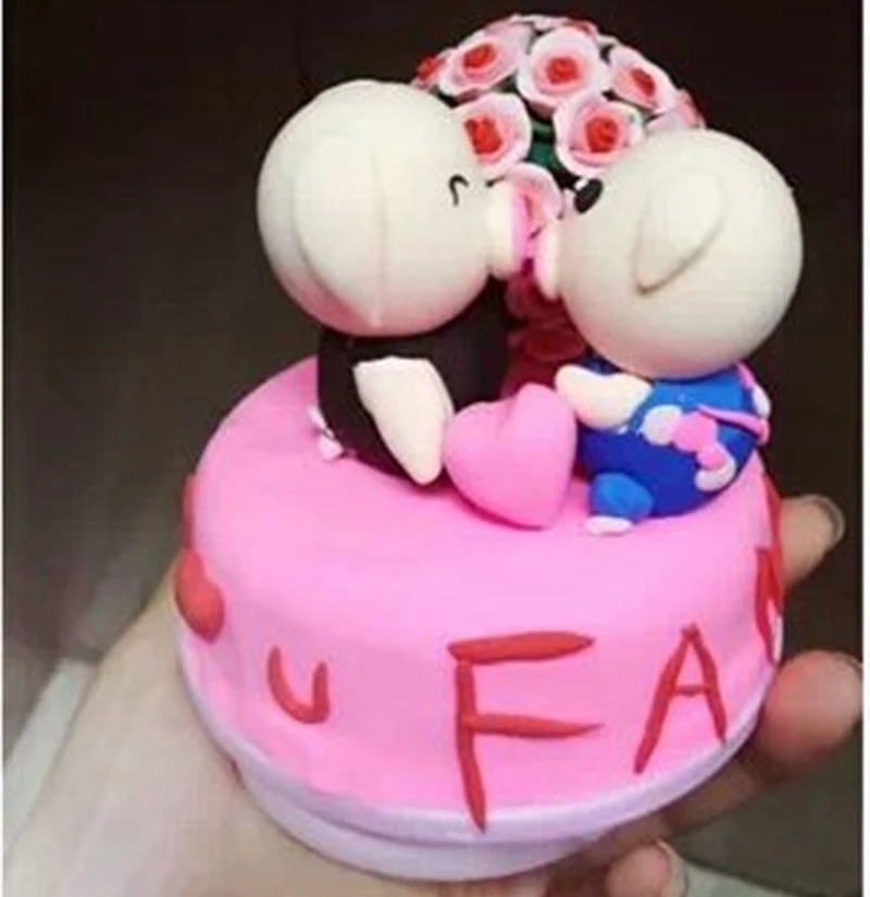 Музыкальная шкатулка вращающаяся 5 шт./глина резиновая жемчужная ручная работа