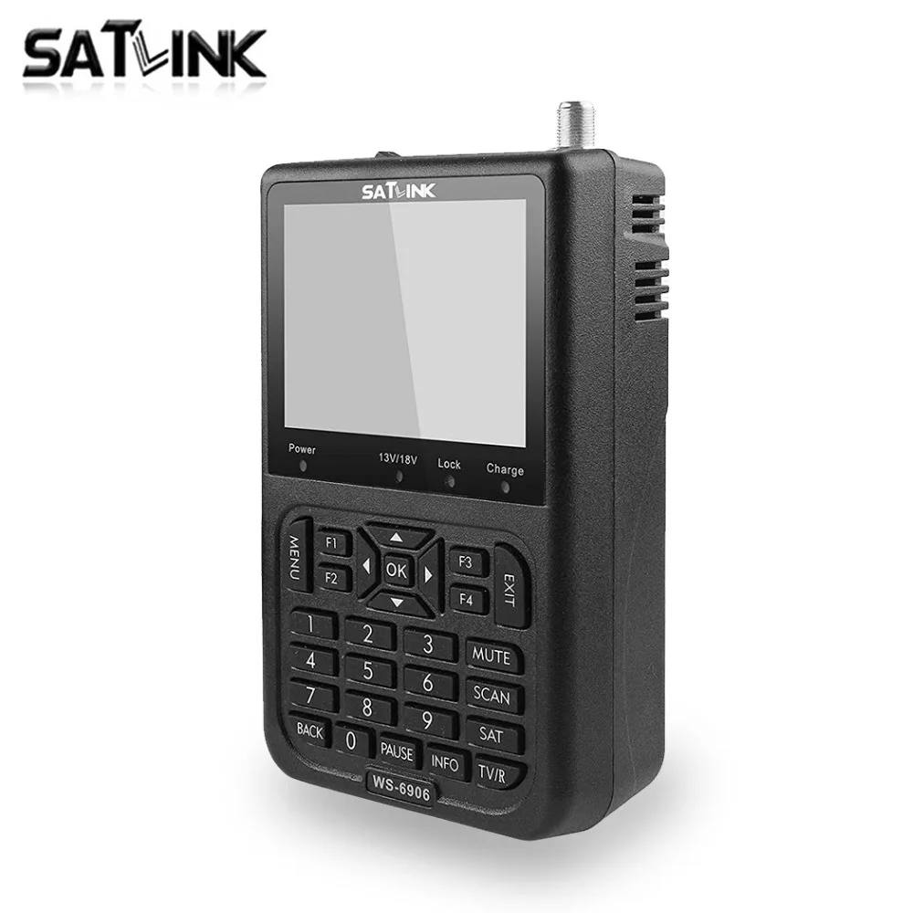 Satlink WS-6906 DVB-S приемник Цифровой спутниковый искатель метр Sat HD ТВ антенна наружный детектор сигнала Регулировка Sat блюдо MPEG-2