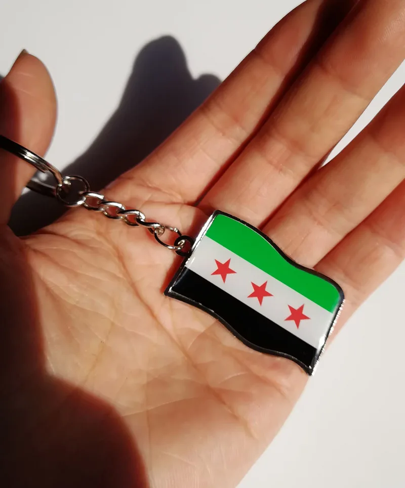 Syria1 Европа/Албания/Ирак/Сирия/Ливан/Курдистан/роява флаг карта баннер значок нагрудный брелок ювелирные изделия браслет арабские сувениры - Цвет: Syria1