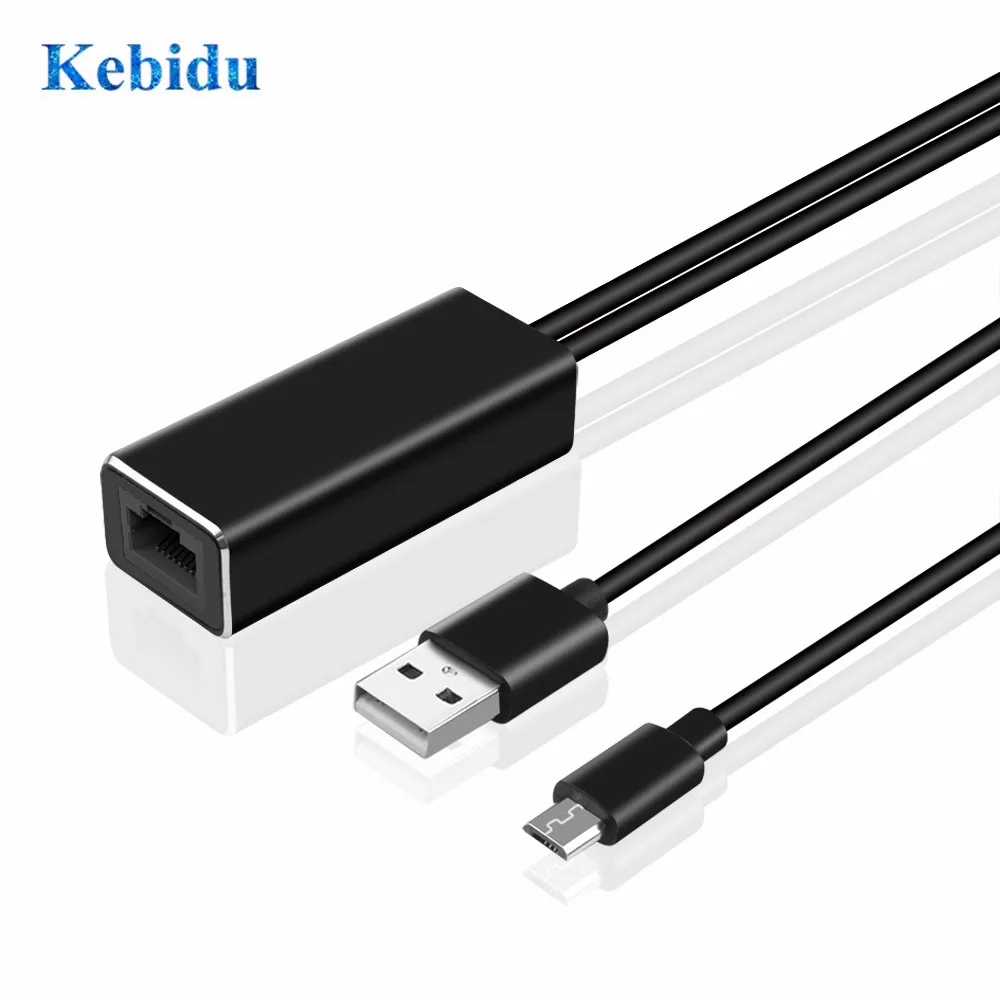 Адаптер KEBIDU 10/100 Мбит/с HD 480 Micro USB 2 0 к RJ45 Ethernet для Fire TV Stick нового Home Chromecast