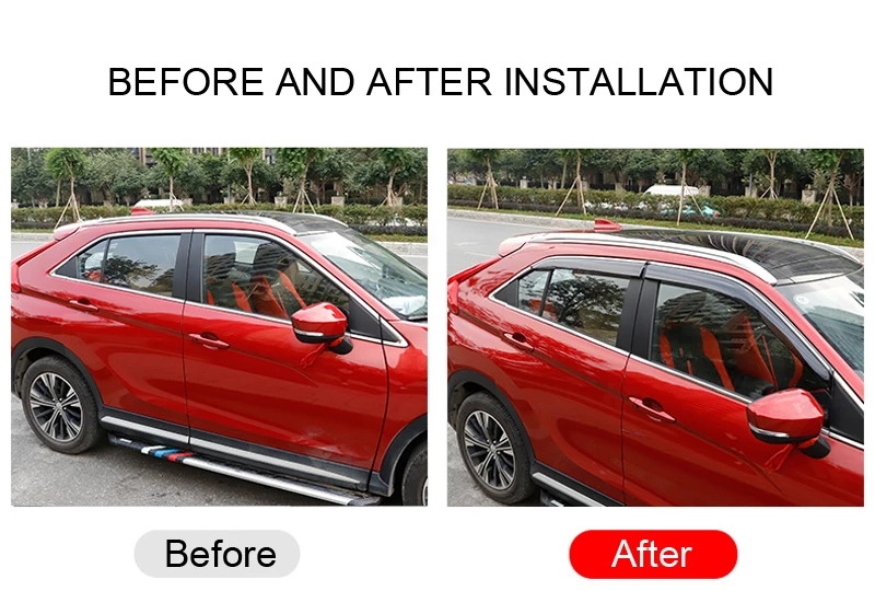 Автомобильный Стайлинг 4 шт. козырек от солнца и дождя отражающая Накладка для