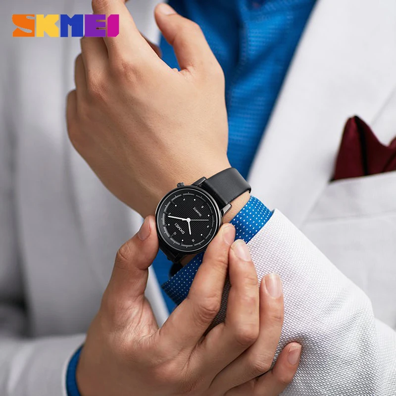 SKMEI новый для мужчин кварцевые часы минималистский водостойкий спортивные