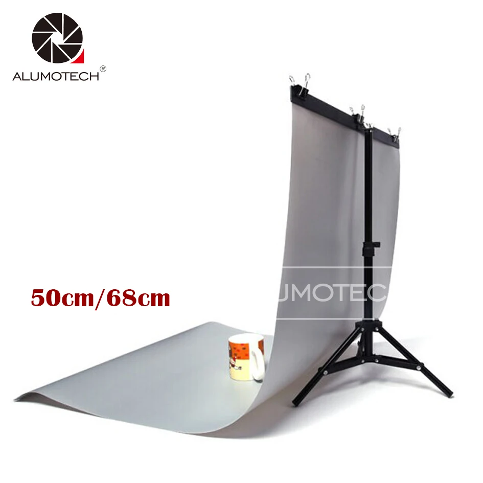 Мини задник ALUMOTECH Widith 50/68 см + штатив стойка для студийной фотосъемки|Аксессуары