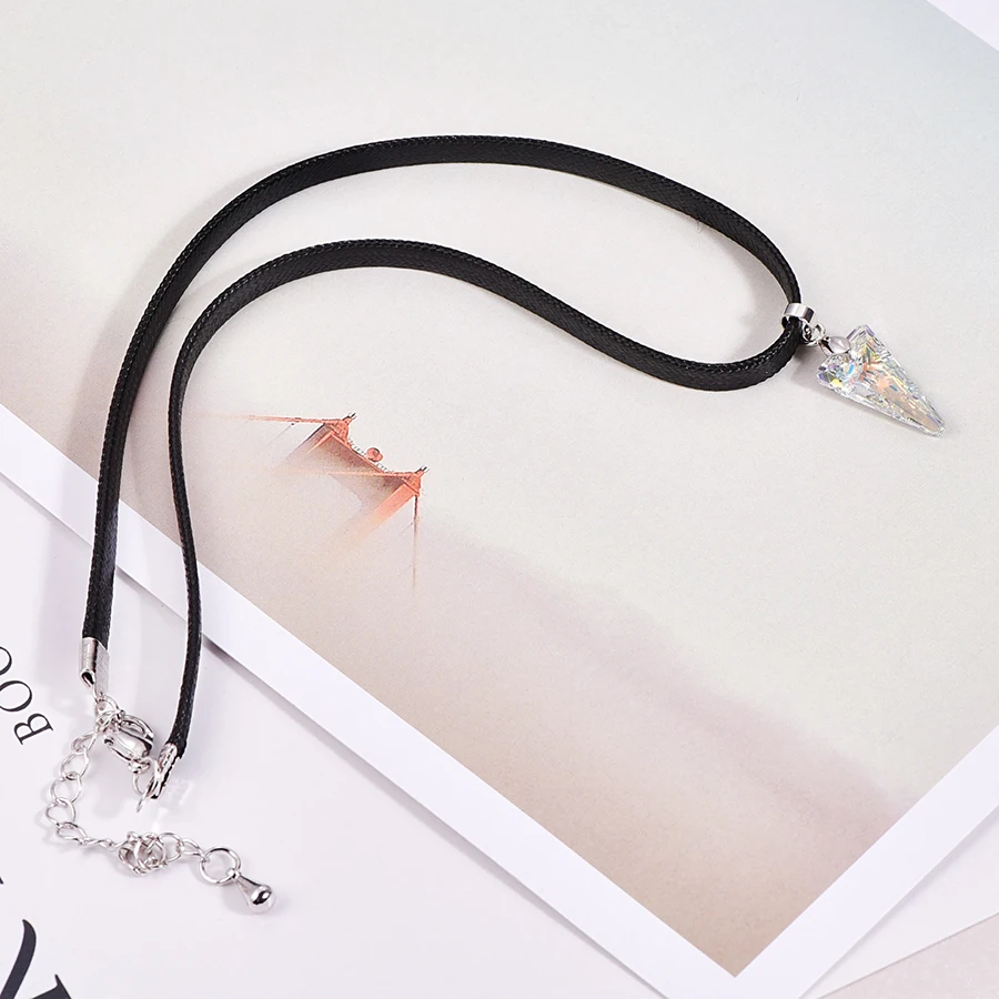 Бренд malanda 2018 Новый Спайк кулон кристалл от SWAROVSKI чокер с цепочкой ожерелье для