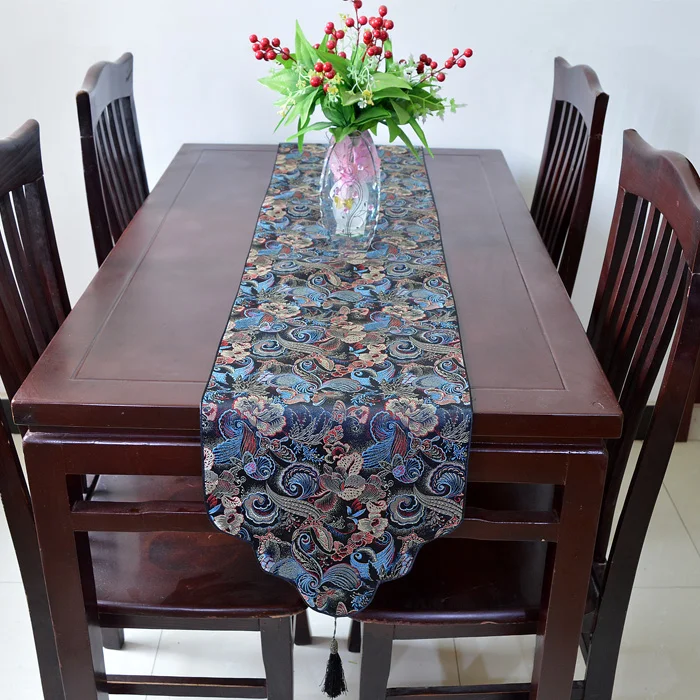 Прямоугольник печатных Винтаж Узкие скатерти китайский стиль обложка ткань