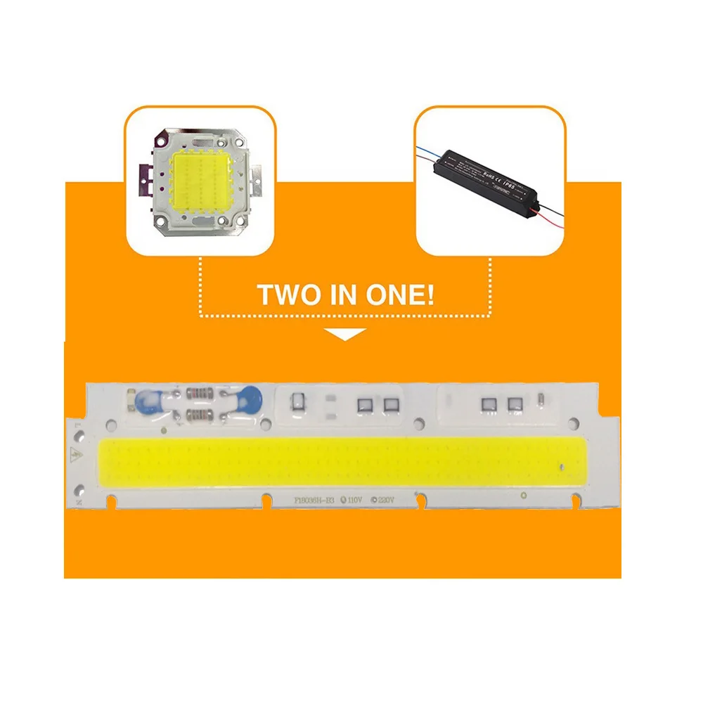 5 шт./лот Smart IC LED COB Чип 30 Вт 40 50 AC 220 В 110 интегрированный прямоугольный луч DIY для