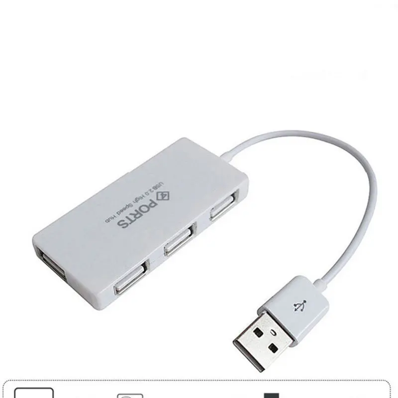 Тонкий высокоскоростной многоразветвитель 4 портовый USB 2 0 концентратор