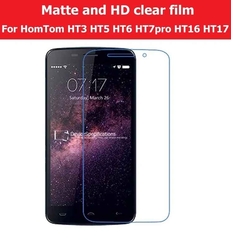 Антибликовая матовая пленка для HomTom HT3 HT5 HT6 HT7 pro HT16 HT17 HD прозрачный глянцевый