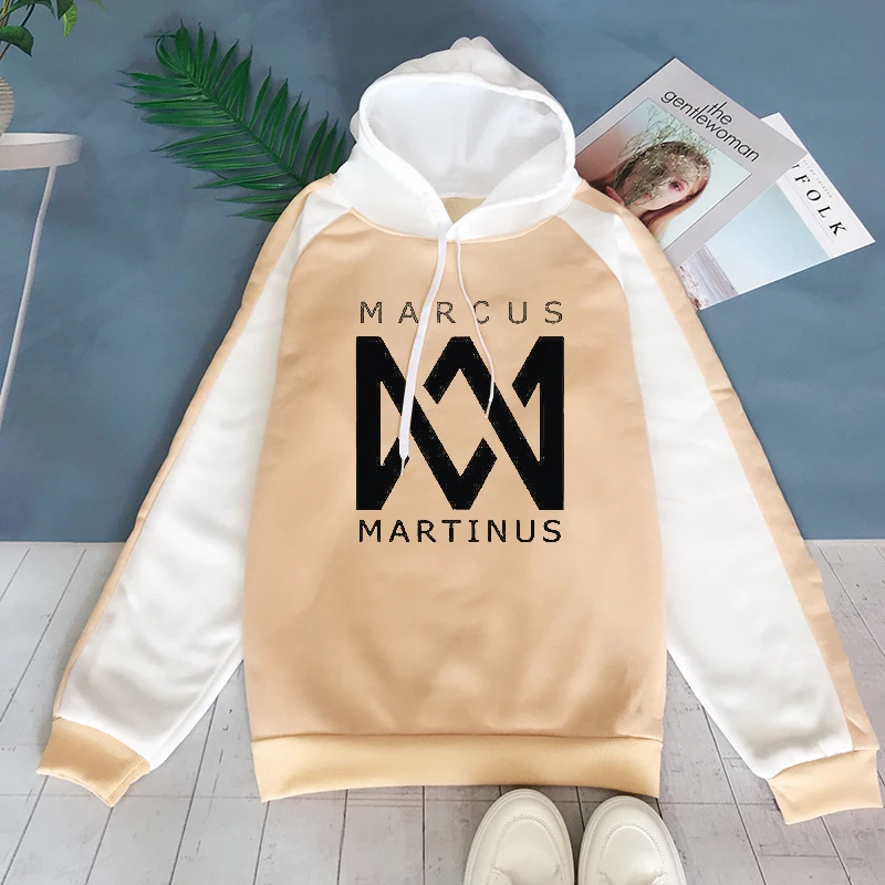 Модная одежда в стиле пэчворк толстовка с капюшоном Marcus & Martinus Moment Tour пуловер топы