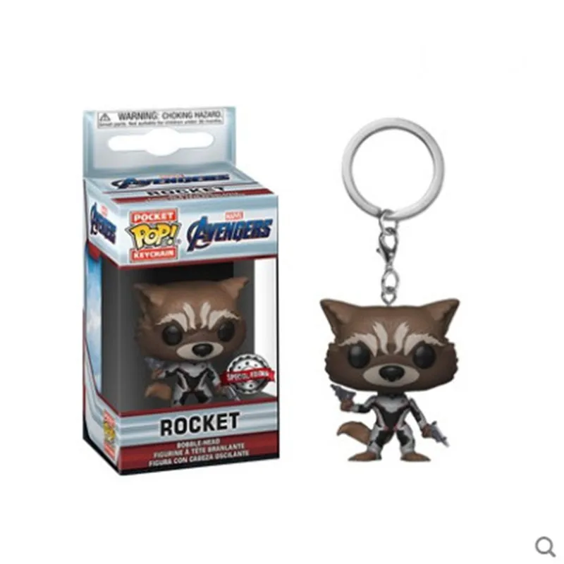 Funko Pop Avengers4 Карманный Брелок для ключей фигурка Капитан Америка Тор танос кольца