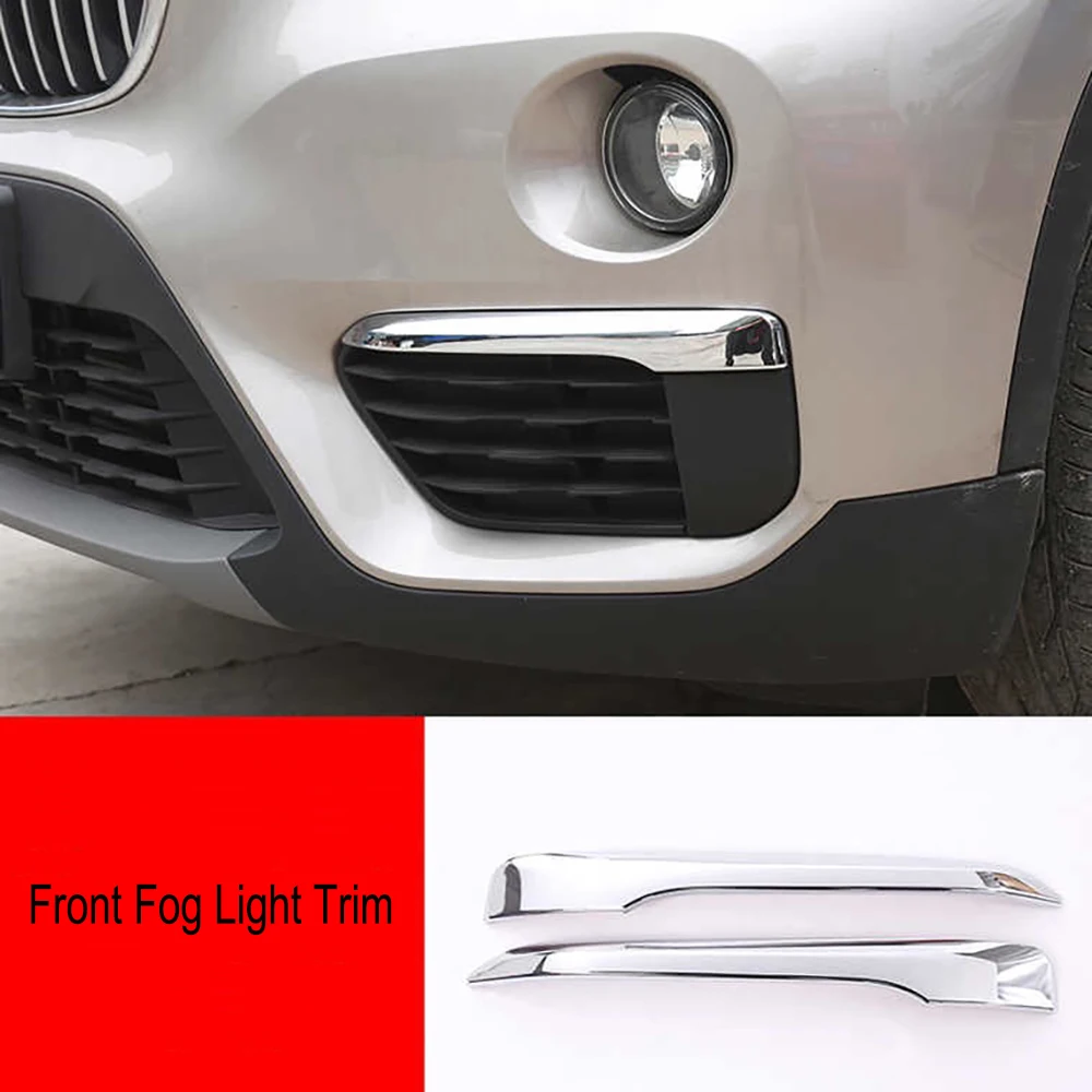 JEAZEA 2Pcs ABS Chrome Front Fog Lamp Lights Cover Trim Sticker Car Protector For BMW X1 2016 2017 2018 2019 Styling | Автомобили и