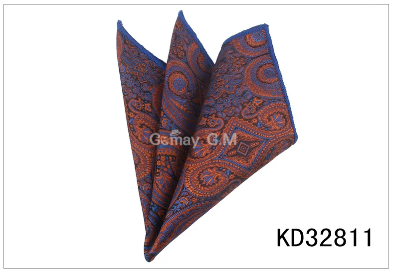 KD32811 Мода Пейсли Карманный квадратный цветочный платок для костюмов 23 см* 23 см носовой платок для мужчин и женщин Брендовые костюмы карманные полотенца носовой платок - Цвет: KD32811