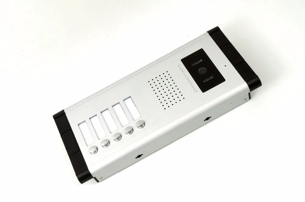 5 Apartments Wired Video Door Entry Video Doorman House Cable 9inch Color Video Door Phone Doorbell Rfid Unlock Electronic Lock