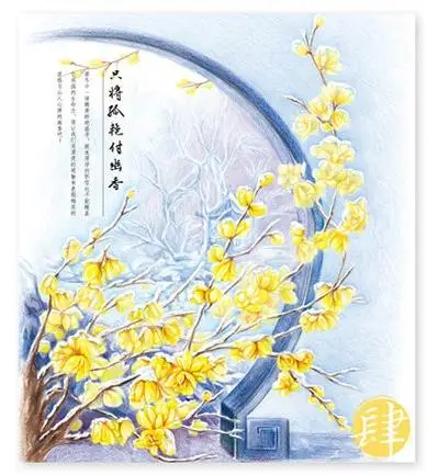 Красота Loverly цветок растение живопись Рисование книга рисованная вручную