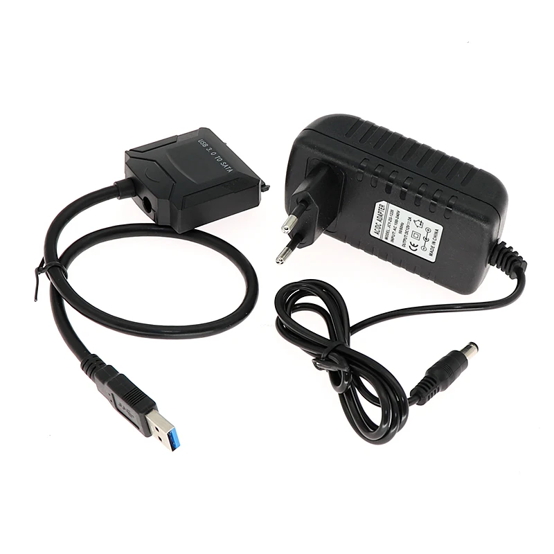 Адаптер питания USB 3 0 на SATA для 5 дюймового жесткого диска 2 дюйма SSD с адаптером 12 В