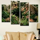 Абстрактная Картина на холсте Парк Юрского периода настенный художественный масляный Плакат рамка настенные картины 4 шт динозавры лес Декор для дома