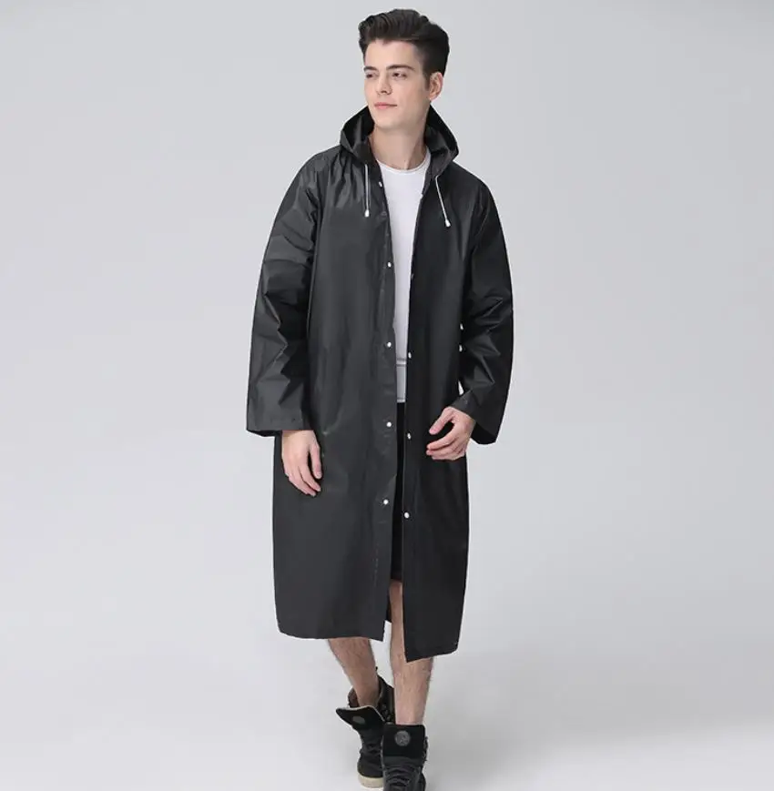 Open sleeve Не одноразовые плащи мужские и wo мужские утолщенные скраб плащ из этиленвинилацетата прозрачный дождевик для взрослого пончо - Цвет: Open sleeve