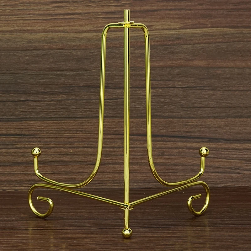 iron display stand gold iron easel plate display photo holder stand displays picture frames cookbooks decorative plates free global shipping