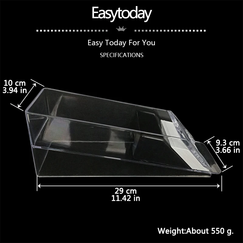 Easytoday 1 шт. аксессуары для покерных дилеров акриловый прозрачный покерный клуб