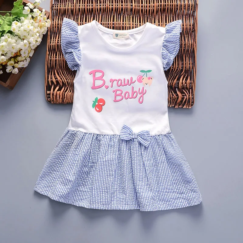 BibiCola summer girls dress children fashion sleeveless party clothes kids girl cotton sports dresses casual brand costume | Детская