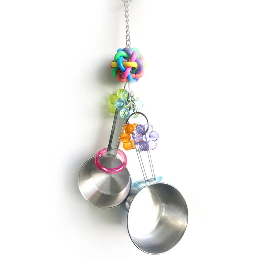 Пурпурная звезда из нержавеющей стали 2 Кастрюли игрушка для попугая игрушки