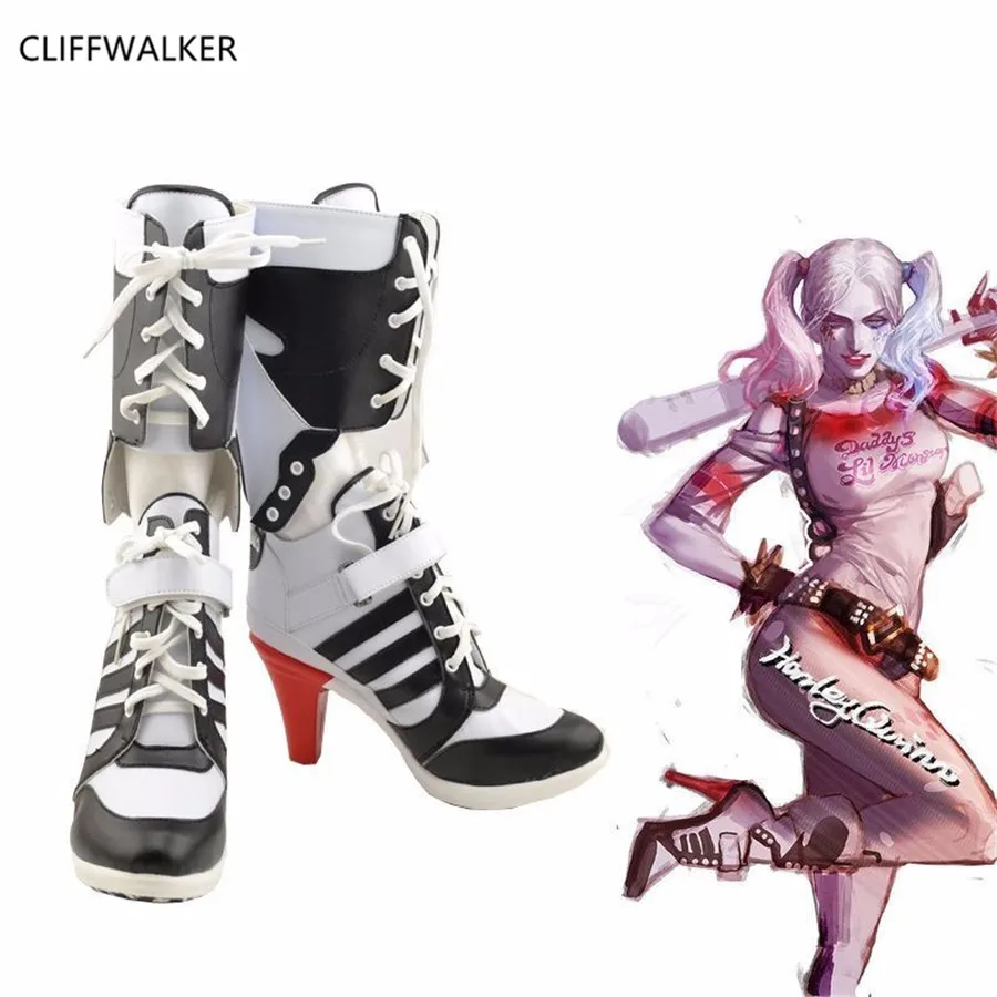 Harley Quinn/женские облегающие сапоги новые женские пикантные зимние до бедра