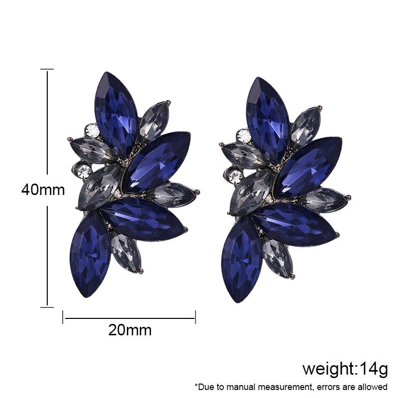 

Bohopan Fashion Multi-layer Colorful Rhinestones Earrings Elegant Dangle Earrings For Women Luxury Wedding Party Drop Earrings