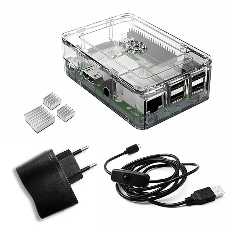 Elecrow Raspberry Pi 3 комплекта 4 в 1 блок питания с европейской вилкой 5 постоянного тока +