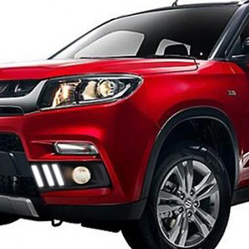 Hlxg 2X Светодиодные Автомобильные ДХО дневные ходовые огни для SUZUKI Vitara BREZZA 2015 2017