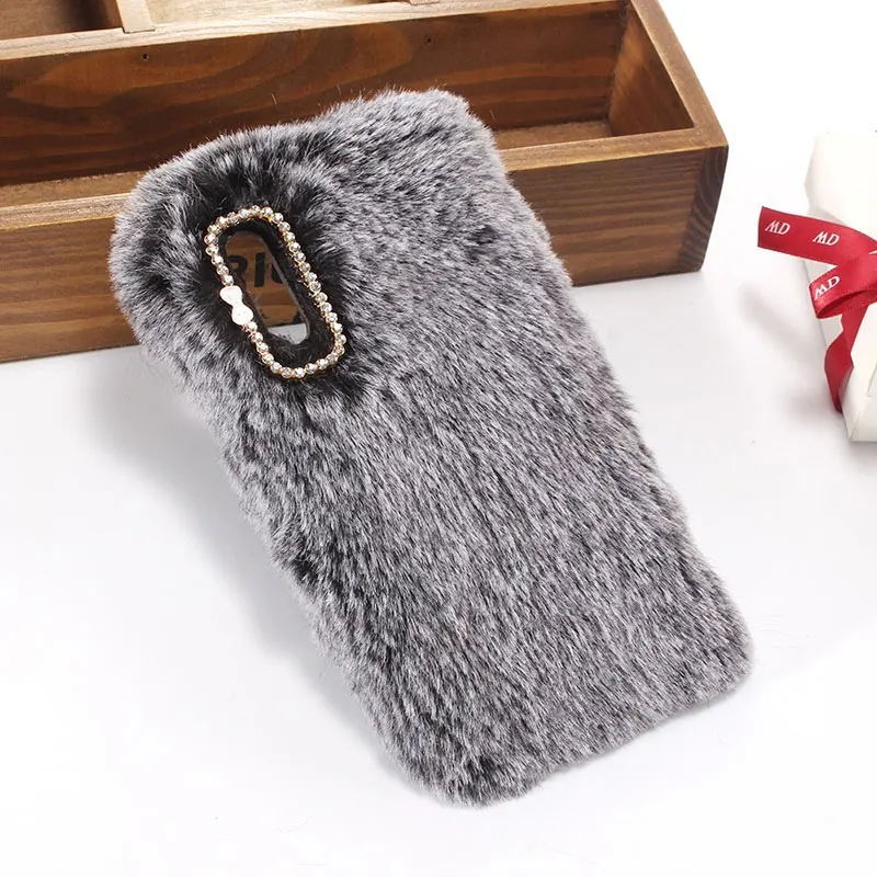 Чехол для Galaxy S 10 9 8 7 6 Plus Edge note 5 8 9 A 8 7 5 C 9 7 Pro Bling Diamond пушистый кролик ухо мех мягкий силиконовый чехол