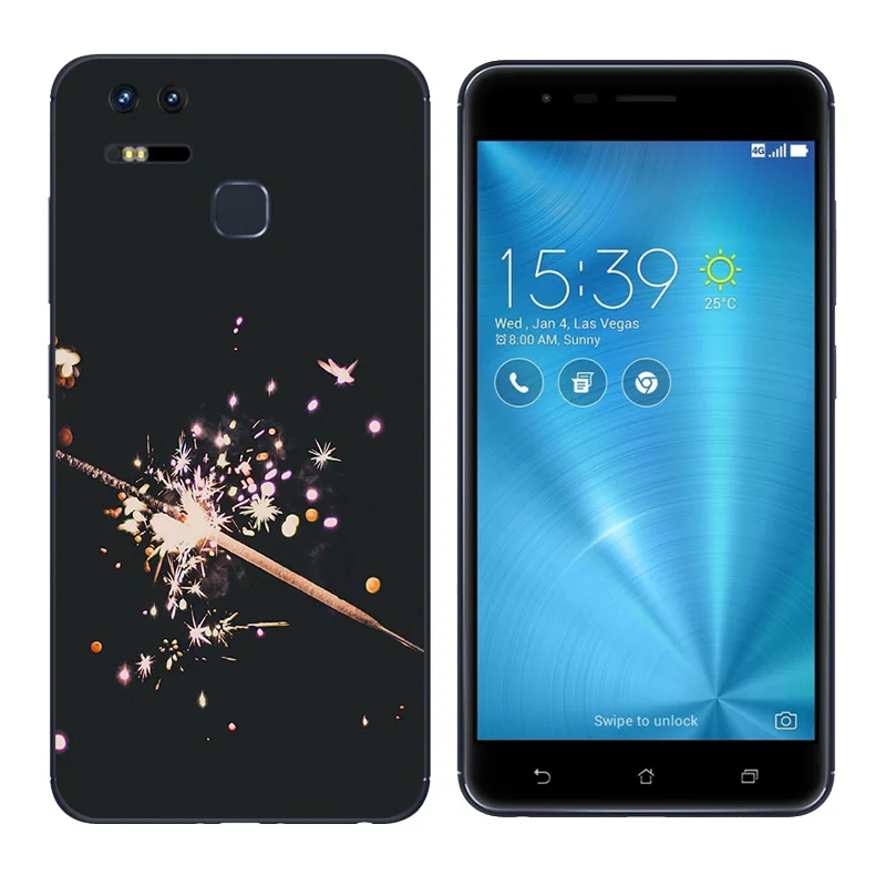 Case for Asus Zenfone 3 Zoom ZE553KL 5.5&quot Triangle Printing Back Cover Soft TPU 3zoom Silicon |