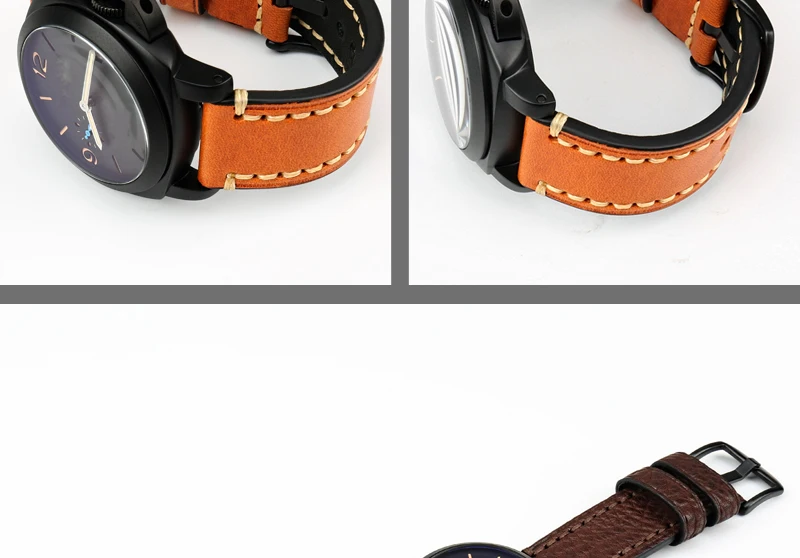 Аксессуары для часов MAIKES, кожаный ремешок для часов LUMINOX HAMILTON, ремешок для часов 20 мм, 22 мм, 24 мм, 26 мм, браслет для часов