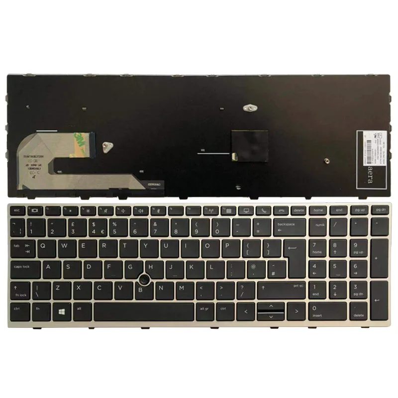 Новая английская клавиатура для ноутбука HP EliteBook 850 G5 серебряная рамка с
