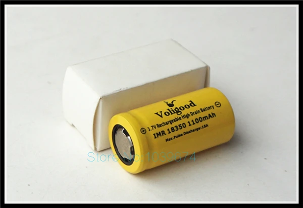 

Voligood IMR 18350 15A 1100mAh 3.7V 3.6V lithium ion Li-ion chargeable Rechargeable Battery cells