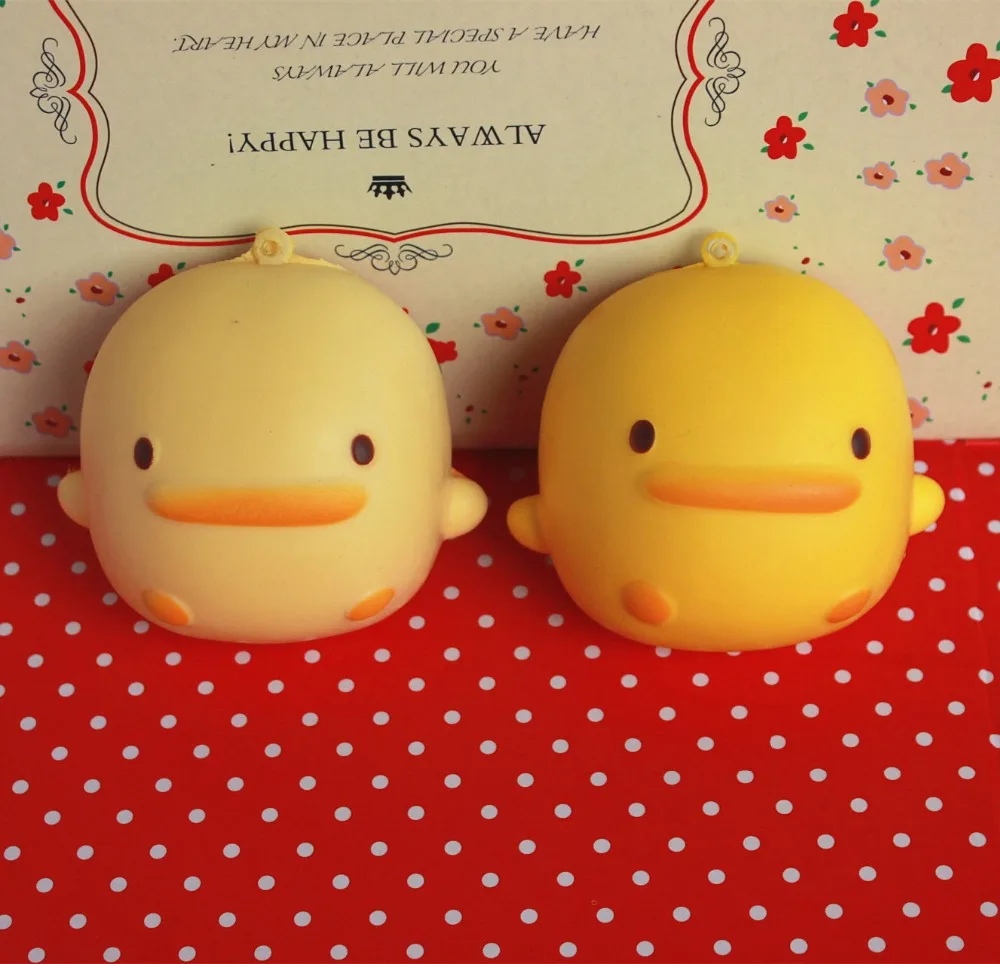 

Оптовая продажа 7 см * 6 см * 4 см kawaii squishy аромат желтая утка queeze булочка игрушки для мобильного телефона Ключи Подвеска squishies Rilakkuma хлеб