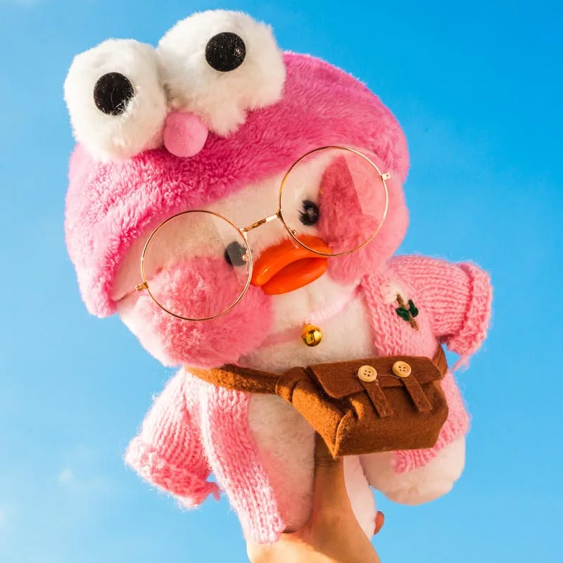 R 30 см Kawaii LaLafanfan кафе утка Плюшевые игрушки мультфильм милые животные Утка Мягкая кукла мягкие детские игрушки подарок на день рождения для детей - Цвет: R