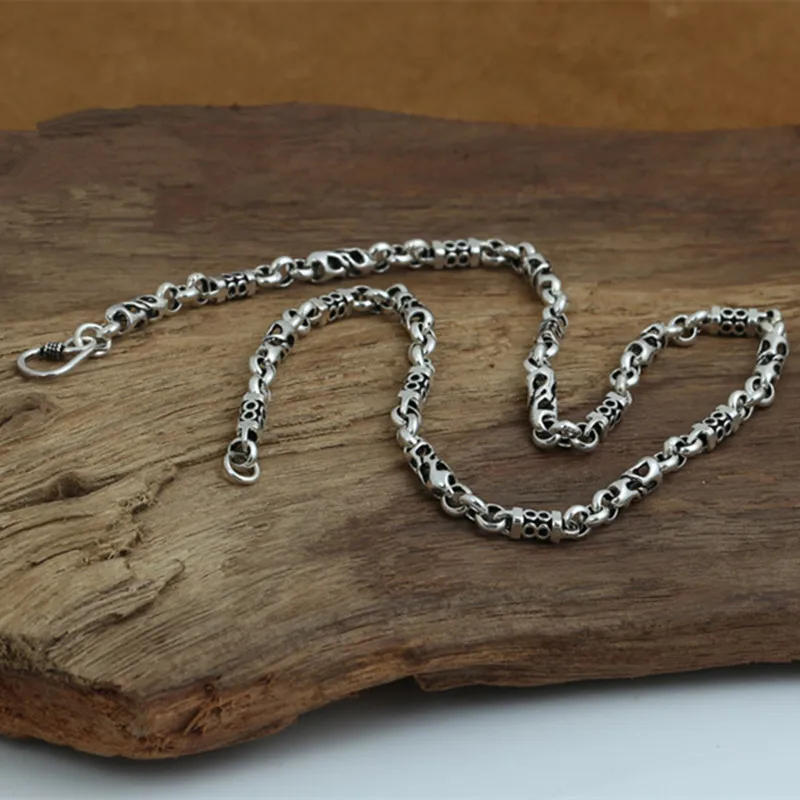 Ожерелье из настоящего чистого серебра 100% пробы 33 г ювелирные изделия цепочка