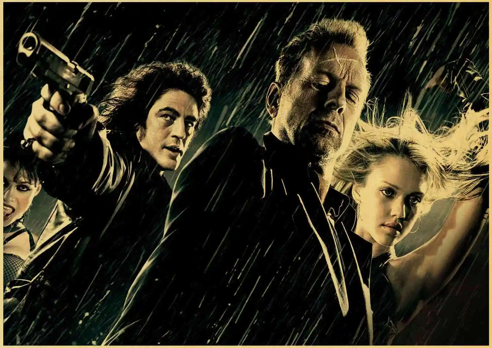 Sin City дама убить для кино Плакаты Винтаж Стиль наклейки на стену крафт Бумага