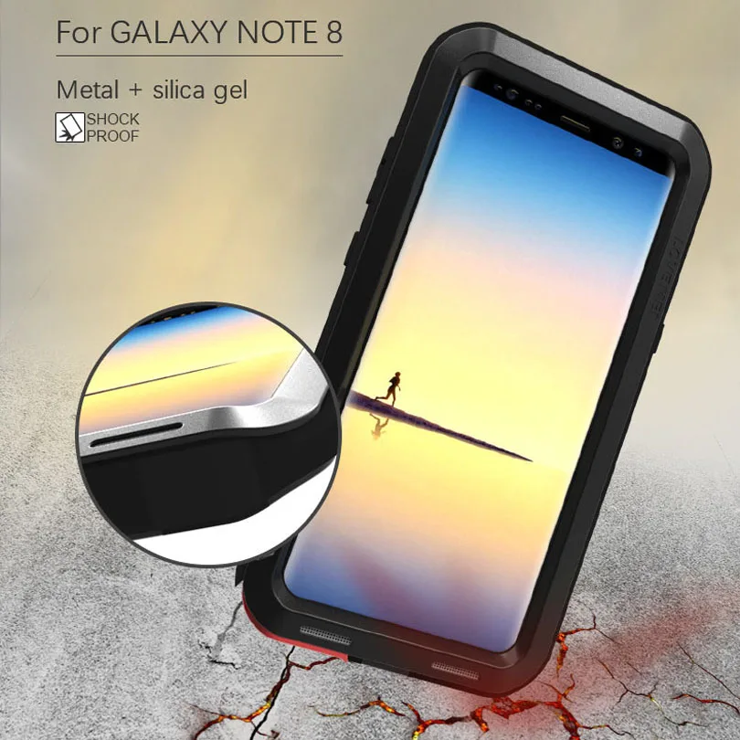 Для SAMSUNG GALAXY NOTE 8 оригинальный ударопрочный Алюминиевый металлический чехол LOVE MEI