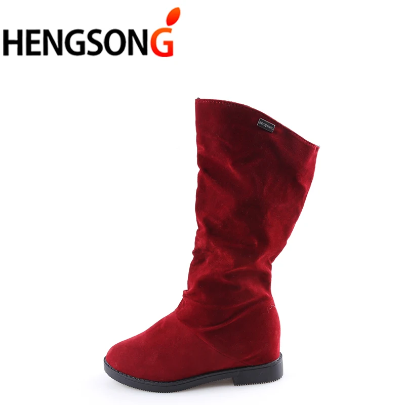 Женские ботинки из флока до середины икры на осень зиму|high boots|winter women bootswomen boots |