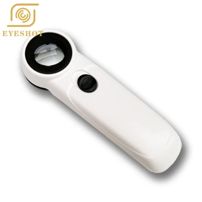 EYESHOT 45X многофункциональная Лупа Портативный Карманный ручной стеклянный лупу увеличительный инструмент с 2 светодиодный светильник лампа