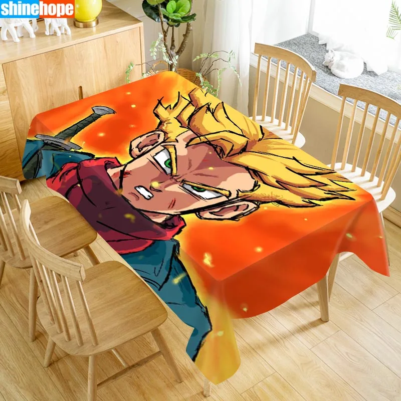 Dragon Ball Z скатерть из плотной ткани Оксфорд Прямоугольная Скатерть для свадьбы настраиваемый размер 100X140 см/140X200 см - Цвет: tablecloths 7