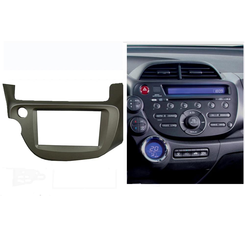 Для Honda Jazz Fit Радио DVD стерео CD панель тире монтажа двойной Din переходная Установка отделка фасции Комплект Уход за кожей лица рамки ободок