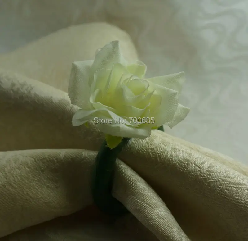 Белое шелковое кольцо цветок для салфетки держатель салфеток |ring weight|ring leafring |
