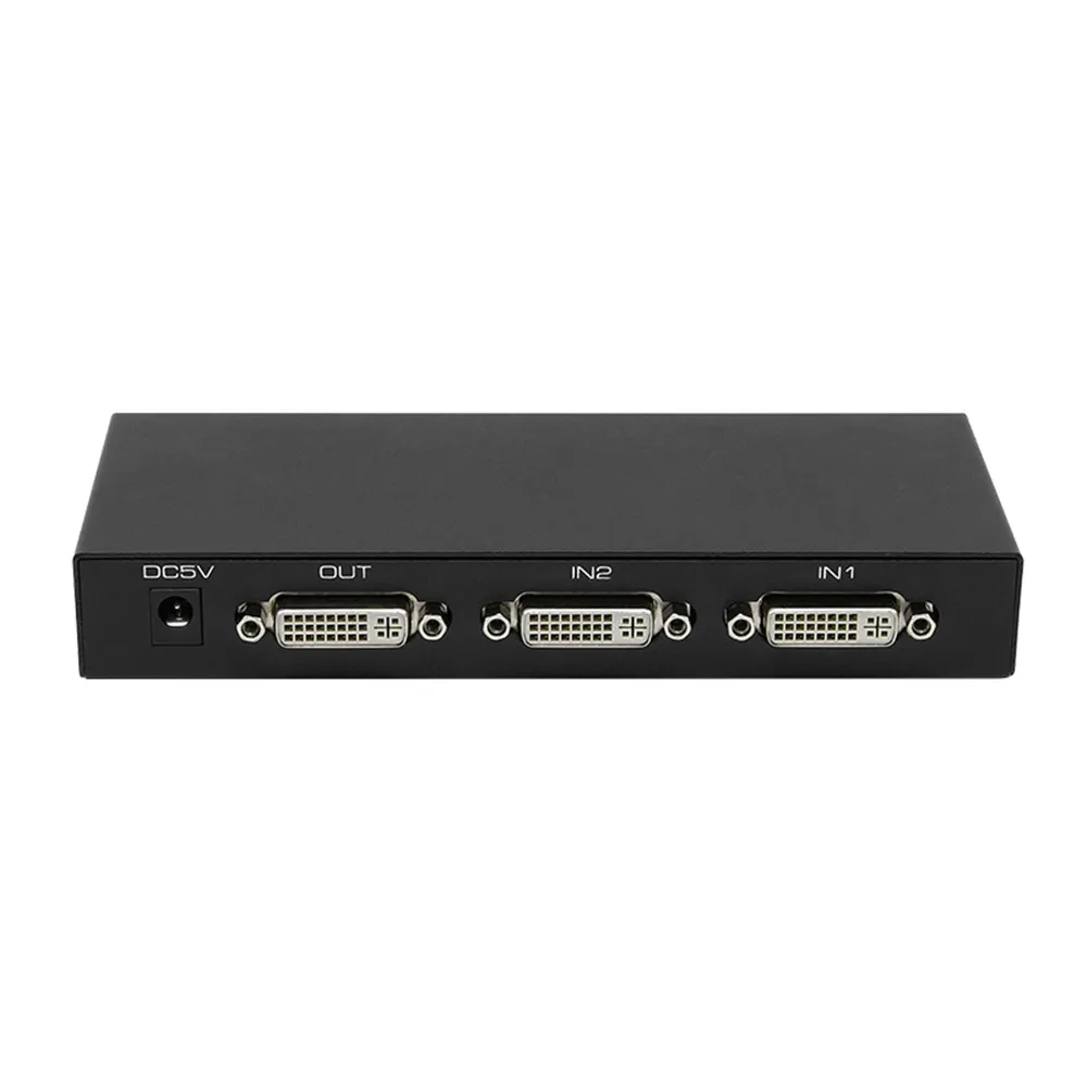 4K 3D 1080P переключатель dvi 2x1 коммутатор адаптер DVI-D гнездовой разъем ИК расширитель