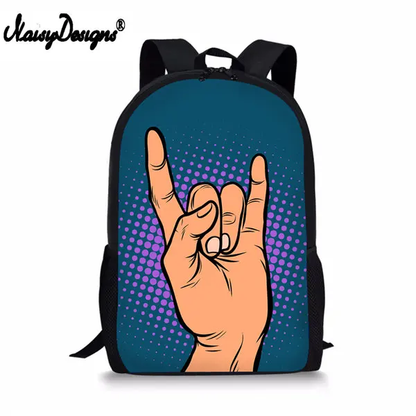 NOISYDESIGNS мужской рюкзак рок-н-ролл музыкальный дизайн печать для мальчиков девочек 3D школьные принадлежности женские сумки мужские рюкзаки для ноутбука - Цвет: LMXL0880C