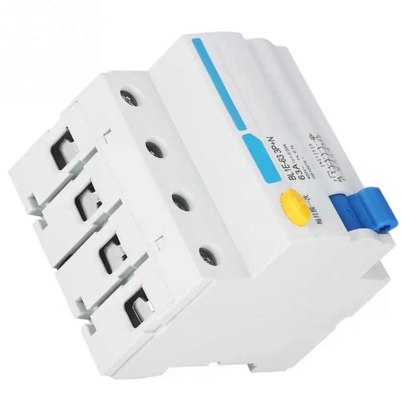 BL1E 63 3P + N 63A RCCB автоматический выключатель остаточного тока 230V 30mA Электрическая