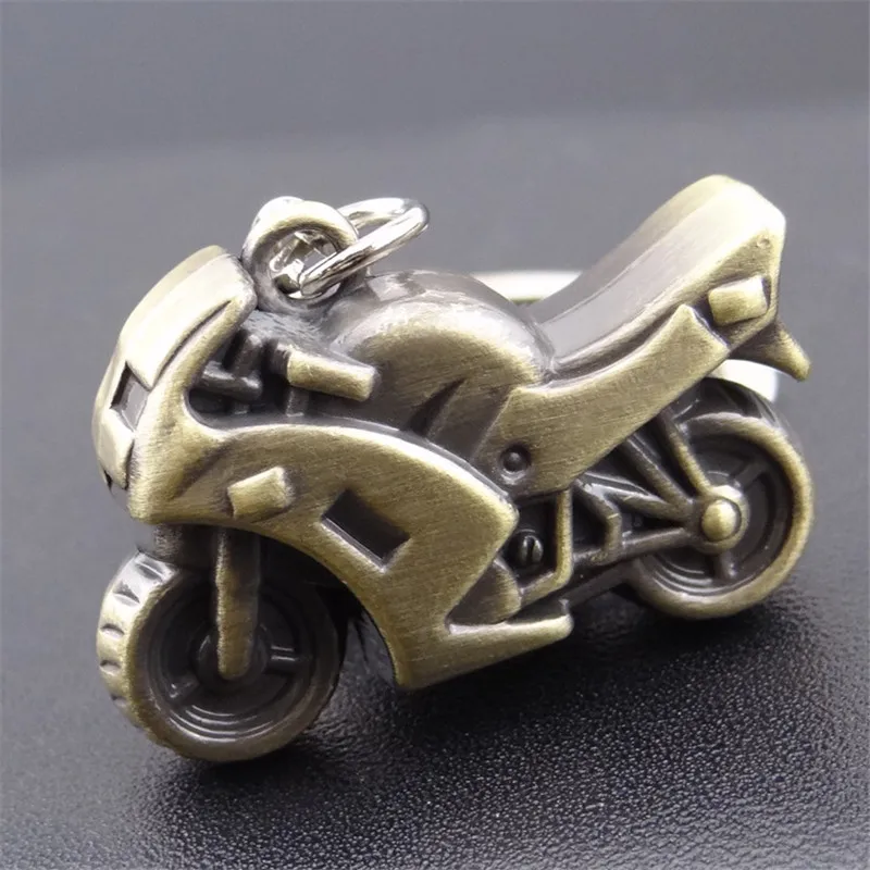 1 PC creative Motorcycle keychain mini stainless 4 colors moto keyring fashion cool lucky gift for men keychains jewelry | Украшения и