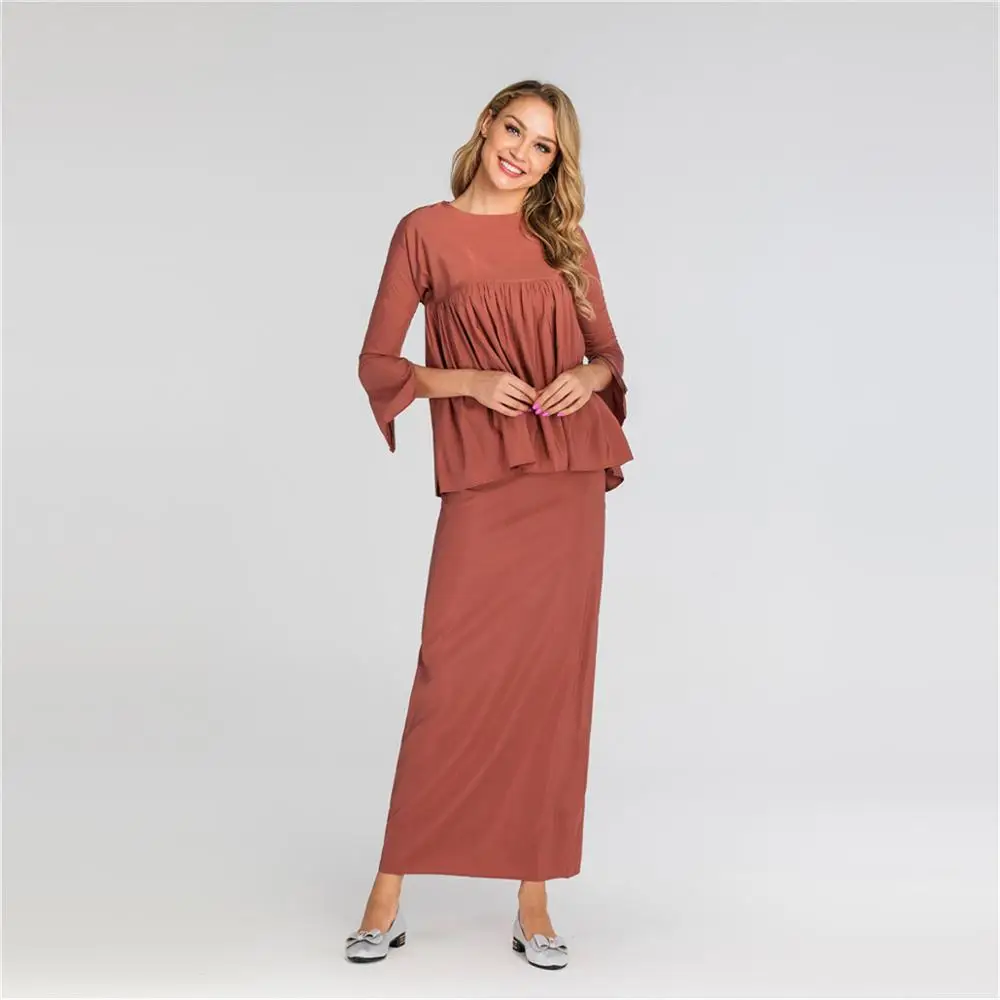 Женский комплект из 2 предметов Abaya мусульманское кимоно Индонезии