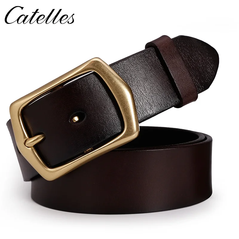 Мужской кожаный ремень с пряжкой из латуни 100% дюйма|brand man leather belt|mens design beltsmen belt |
